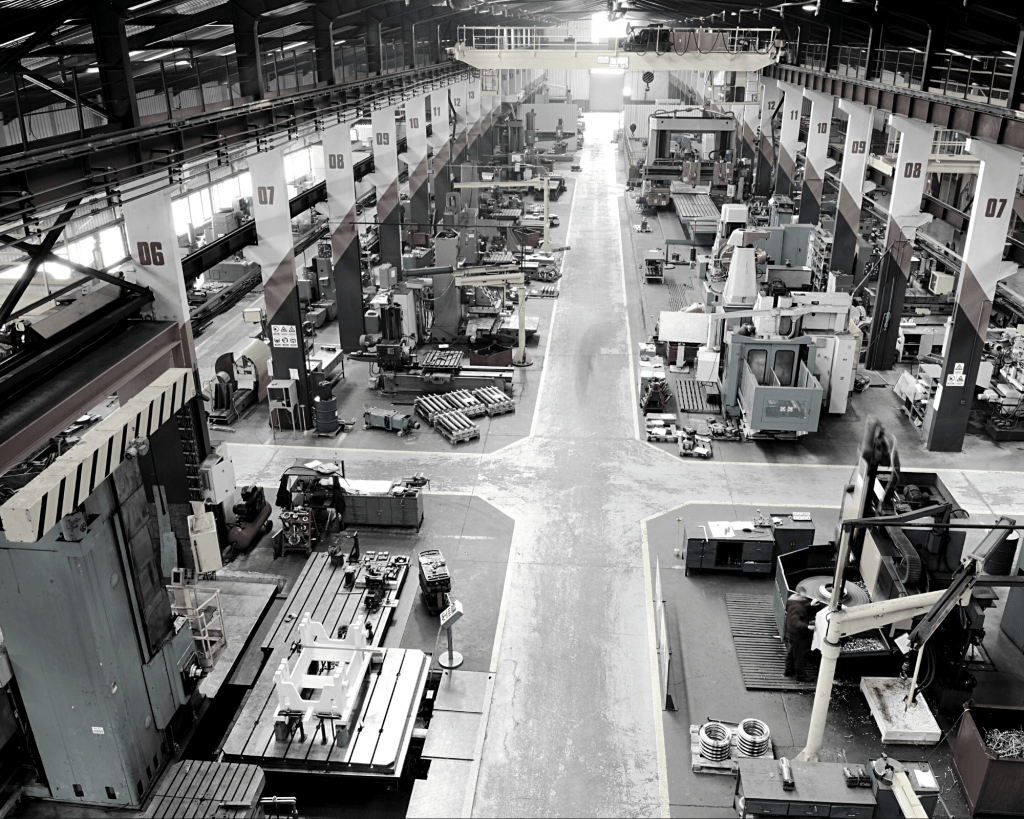 manufacturing floor with machinery
